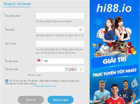 Đăng Ký Hi88 - Hướng Dẫn Cách Tạo Tài Khoản Miễn Phí Bảng thông tin đăng ký Hi88 dành cho thành viên mới