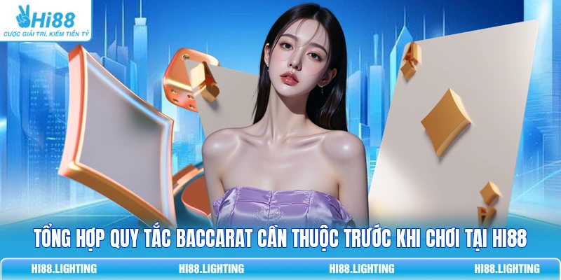 Luật Chơi Baccarat Cơ Bản Chuẩn 100% Cho Người Mới Chơi Tổng hợp quy tắc Baccarat cần thuộc trước khi chơi tại HI88