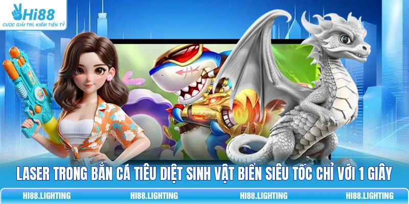 Laser Trong Bắn Cá Là Gì? Đặc Điểm Chi Tiết Của Vũ Khí Laser Laser trong bắn cá tiêu diệt sinh vật biển siêu tốc chỉ với 1 giây