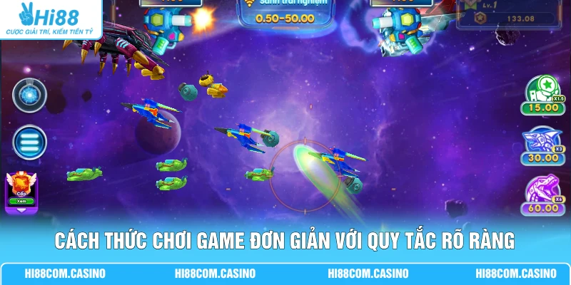FC Bắn Cá Vũ Trụ | Bối Cảnh 3D Trải Nghiệm 10 Cấp Độ Đạn Cách thức chơi game đơn giản với quy tắc rõ ràng