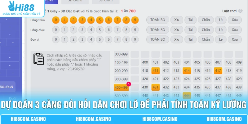 3 Càng - Nắm Vững 4 Tuyệt Chiêu Chốt Số Cực Chuẩn Tại Hi88 Dự đoán 3 càng đòi hỏi dân chơi lô đề phải tính toán kỹ lưỡng