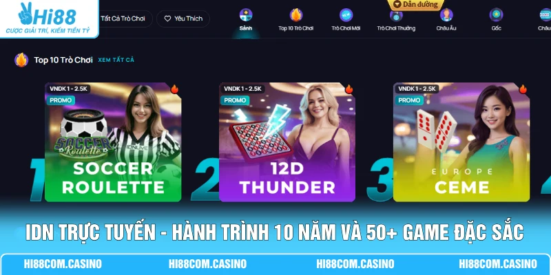 IDN Trực Tuyến - Hành Trình 10 Năm Và 50+ Game Đặc Sắc IDN Trực Tuyến - Hành Trình 10 Năm Và 50+ Game Đặc Sắc