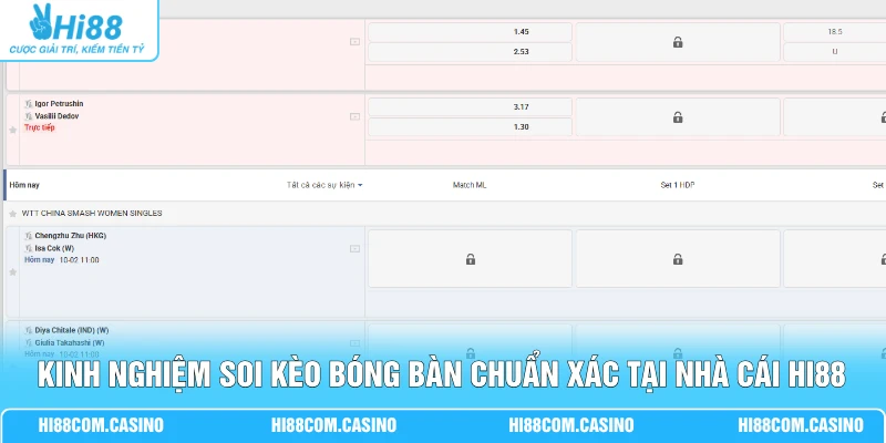 Cá Cược Bóng Bàn - Đánh Giá Lịch Sử 3 Lần Chạm Trán Gần Đây Kinh nghiệm soi kèo bóng bàn chuẩn xác tại nhà cái Hi88