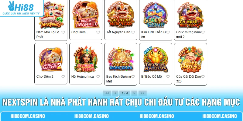 NS Điện Tử Với 300+ Game Nổ Hũ Và Hành Trình Phát Triển NextSpin là nhà phát hành rất chịu chi đầu tư các hạng mục