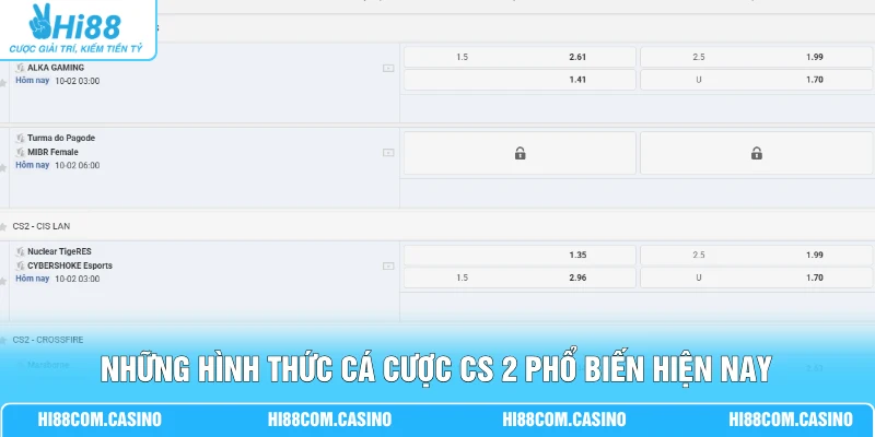 Cá Cược CS 2 - Hướng Dẫn Luật Và Kèo Cược Chi Tiết Tại Hi88 Những hình thức cá cược CS 2 phổ biến hiện nay