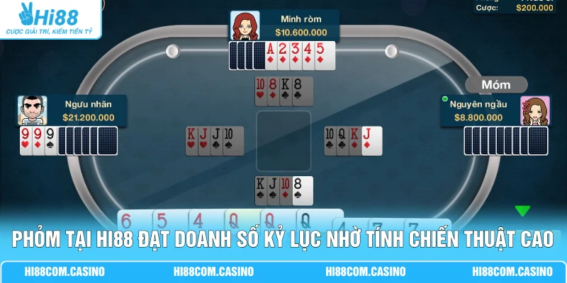 Phỏm Top 10 Game Bài Dễ Thắng Lợi Cho Tân Thủ Tại Hi88 Phỏm tại Hi88 đạt doanh số kỷ lục nhờ tính chiến thuật cao